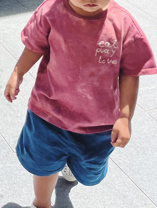 Batch 006 - "Eat Play Love" Embroidered Tee